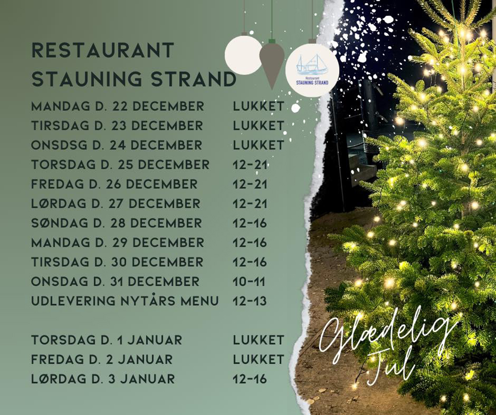 julens åbningstider